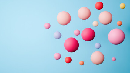 Fototapeta premium Overdose chaos abstract colorful spheres studio environment digital art creative viewpoint vibrant concepts