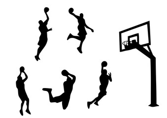 バスケットのシルエット