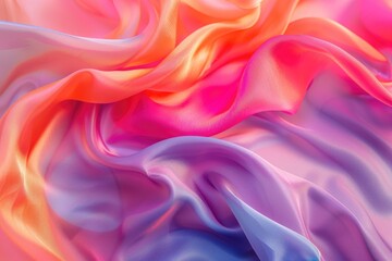Fototapeta premium Vivid colors in a flowing fabric texture background. Abstract and artistic for various graphic design uses.