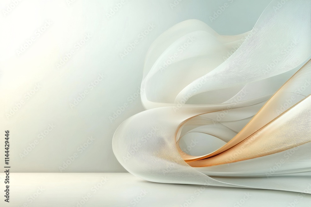 Aufkleber abstract design with flowing light shades and subtle textures creating a calming atmosphere