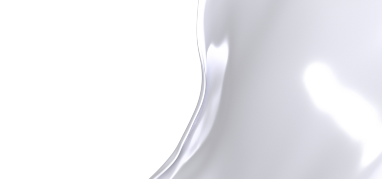 A close-up of a white fabric draped and flowing, highlighting its texture and subtle folds.