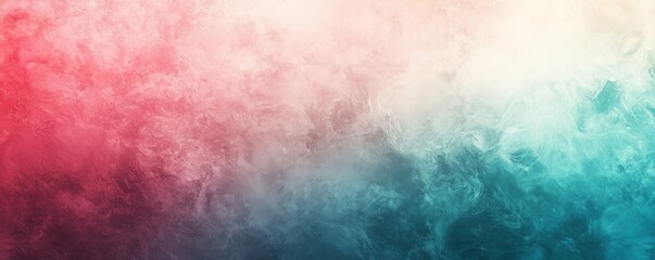 Fototapeta premium Pastel pink teal gradient background, light reflections texture, banner cover, vibrant tones, Generative AI