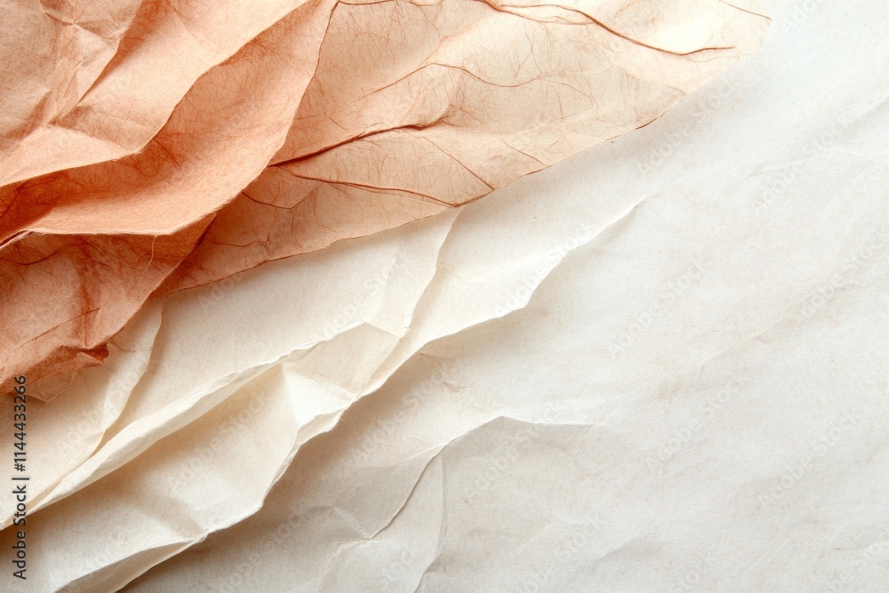 Poster textured paper close-up showcasing subtle colors and natural wrinkles in a minimalist setting with s
