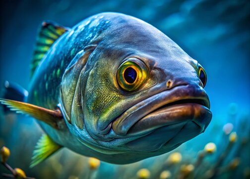 Stunning Gavros Fish Portrait Photography: Underwater Close-Up Images of Mediterranean Fish