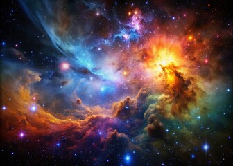 Stunning Nebula Starscape Desktop Background, Cosmic Galaxy Night Sky, Starry Space Wallpaper, Celestial Background Image, Universe Artwork