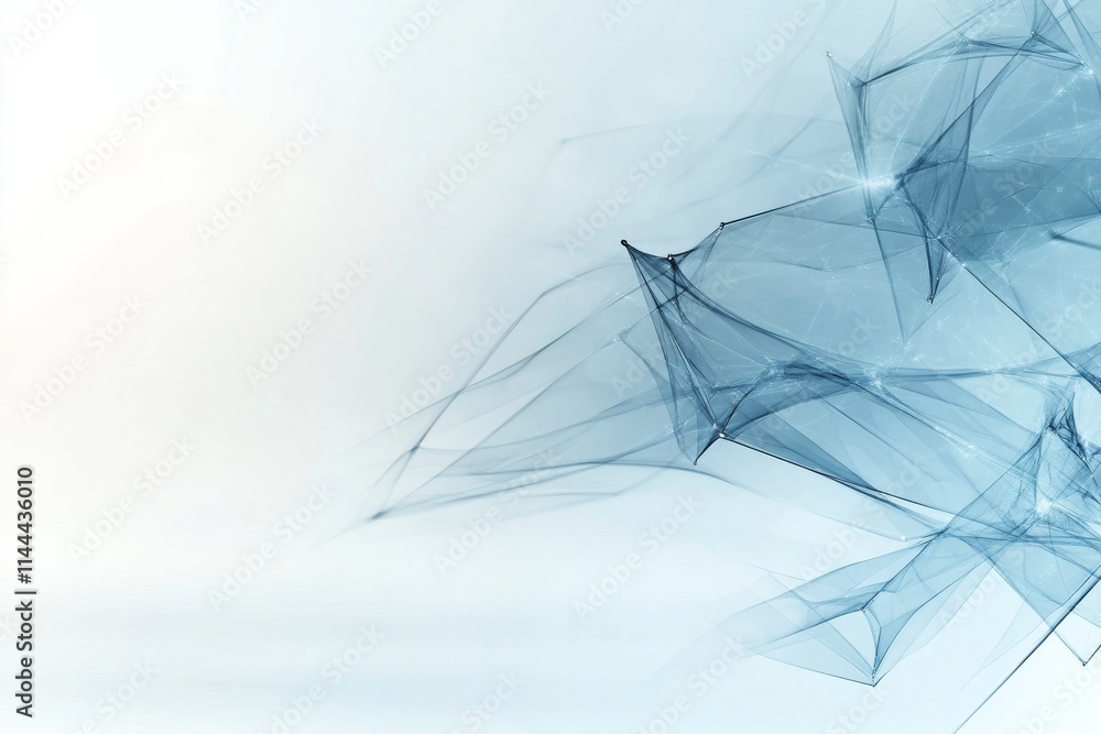 Poster abstract design with flowing lines and soft colors creates a serene atmosphere in a digital artwork
