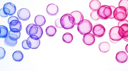 Colorful Bubbles on a White Background with Soft Light Effect