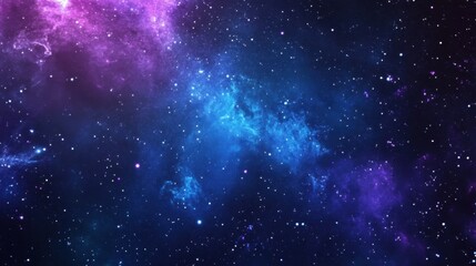 Fototapeta premium Colorful Cosmic Background with Stars and Nebulae in Deep Space