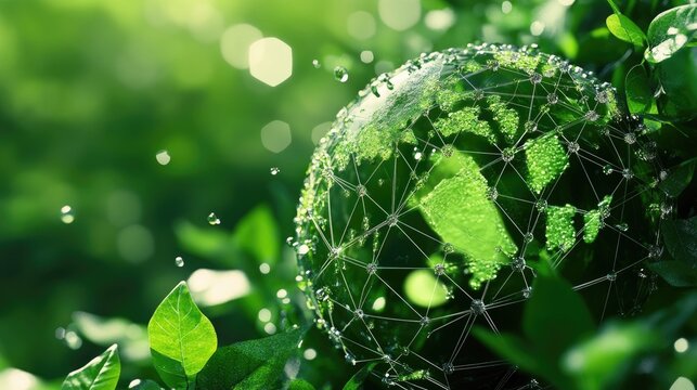 IoT, IoE and nature coexist in a symbiotic relationship. Green tech meets greenery in a digital world's future.