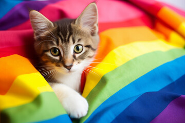 Generative AI picture with lgbt couples concept pride month theme image