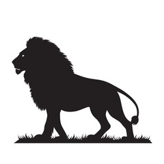 Lion black silhouette Illustration
