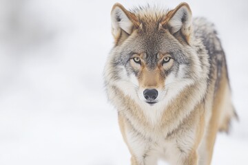 Obraz premium a wolf standing in the snow