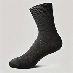 black sock stocking isolated on white background