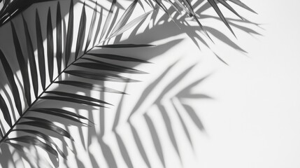 shadows of palm leaves create a textured background
