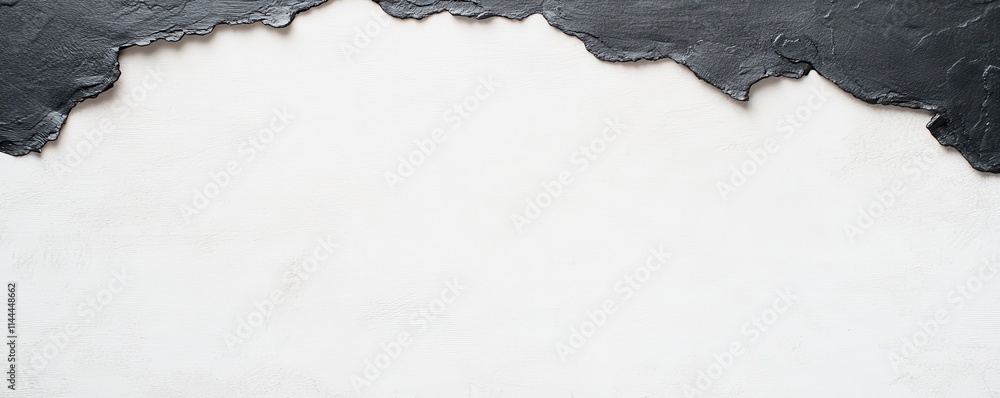 Poster a minimalist design featuring a stark contrast between dark and light surfaces, creating a modern an