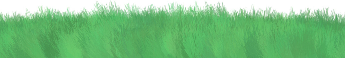 Grass, watercolor cartoon style grass