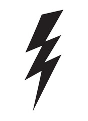 Lighting bolt icon silhouette vector design.