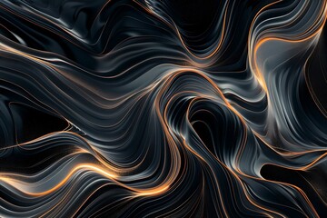 Obraz premium Dynamic vector lines converging into a visually engaging and harmonious design, showcased in breathtaking