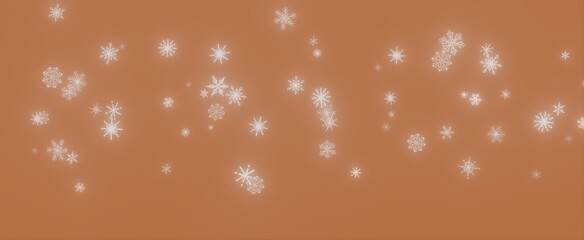 Falling Snowflakes on a Warm Background