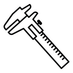 Vernier calipers icon vector design template