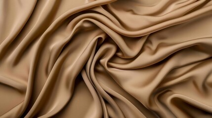 Silky fabric: Flowing silk fabric in soft pink tones illuminated by golden light, realistic creases casting deep shadows