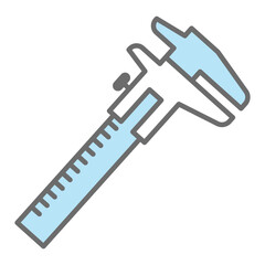 Vernier calipers icon vector design template
