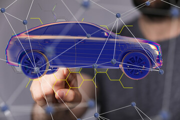 Energy car concept. Vehicle EV charge battery electric