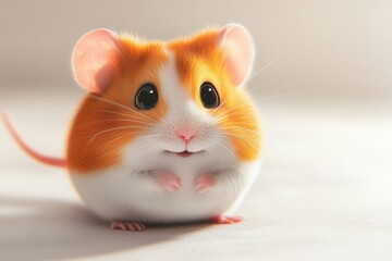 close up of a hamster with big eyes