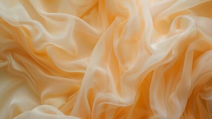 Obraz premium Subtle luxury: Flowing champagne-colored fabric with intricate textures, glowing under studio lighting with defined shadows