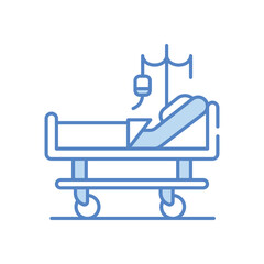 Hospital Bed vector icon