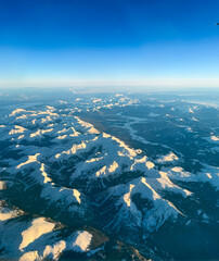 aerial view from airplane