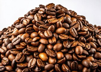 Fototapeta premium Urban Exploration Coffee Beans Still Life Photography - White Background Product Photo