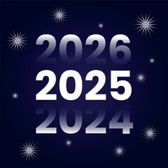 2025 Happy New Year Vector Text Design