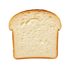 Slice of bread isolated on white and transparent background