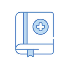 Fototapeta premium Medical Book vector icon