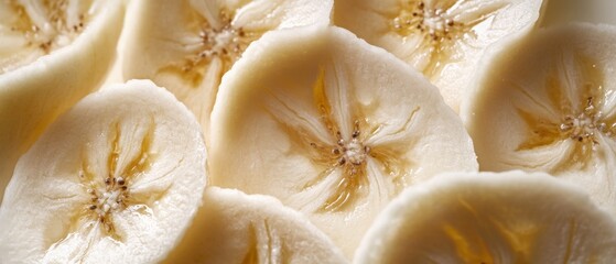 close up of sliced bananas