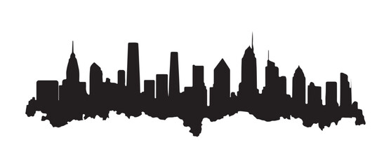 Naklejka premium Skyscraper Silhouette Vector illustration