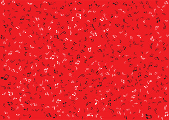 Seamless pattern musical notes on  background vector.