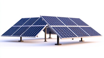 A modern arrangement of solar panels, showcasing renewable energy technology for sustainable power generation.
