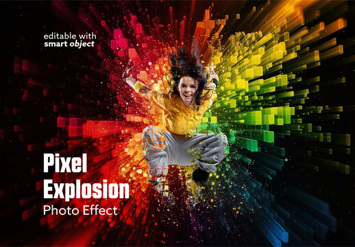 Pixel Explosion Photo Effect