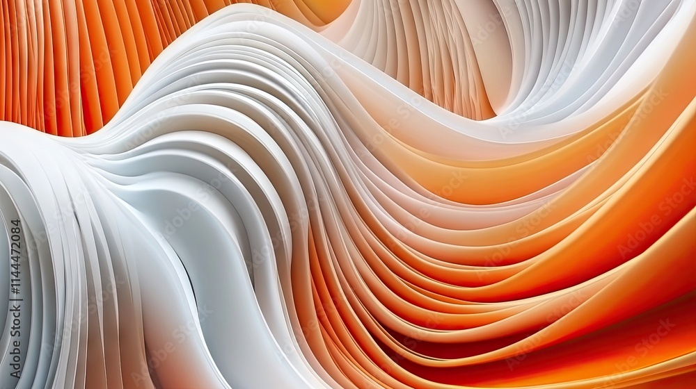Poster a warm gradient transitioning smoothly from beige to orange with a vector-style soft blur effect for