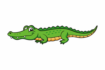 crocodile cartoon isolated on white