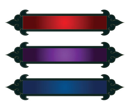 A series of frames with a red border and a red border