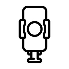 car phone mount accessory line icon vector. car phone mount accessory sign. isolated contour symbol black illustration