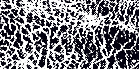 Distressed background in black and white texture with dots, spots, scratches and lines. Abstract vector illustration