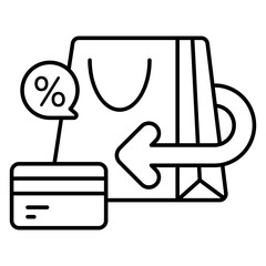 Perfect design icon of shopping return