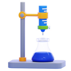 PNG 3D titration icon isolated on a white background