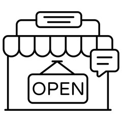 Premium design icon of open board