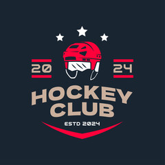 Fototapeta premium Hockey logo template. Hockey emblem shield. Hockey logos vector isolated