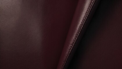 Dark burgundy leather with soft, smooth reflective textures
